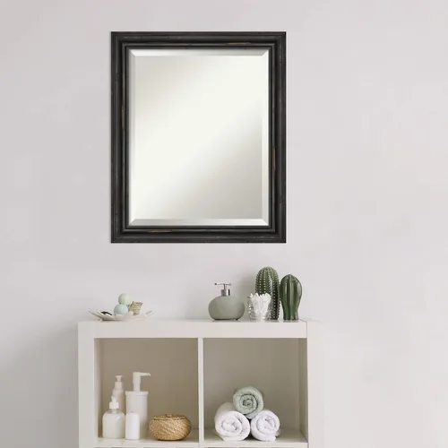 Vista 5 de Amanti Art Bathroom Mirror for Over Sink, Vanity Mirror, Wood Frame, Hangs Horizonally and Vertically, Bathroom Wall Decor, Beveled Edge