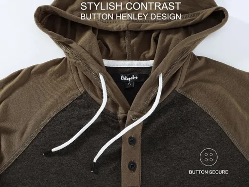 Vista 8 de Camiseta deportiva casual con capucha para hombre, playera, sudadera.