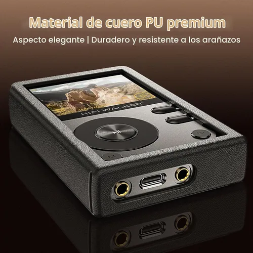 Vista 8 de HIFI WALKER H2 64GB Hi-Res reproductor MP3 Bundle con funda de piel