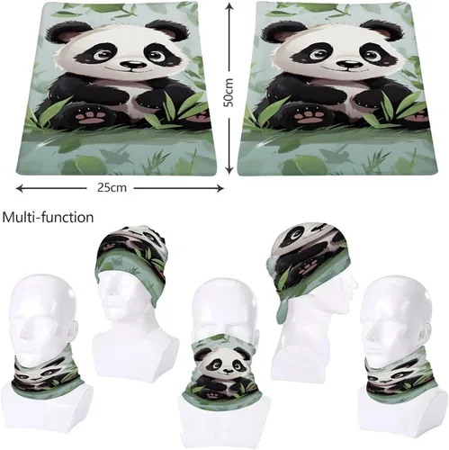 Vista 8 de Panda Neck Gaiter for Men Women Upf 50+ Sun Protection Balaclava Face Mask Cover Moisture Wicking & Quick Dry Neckerchief Seamless Ski Mask Sports