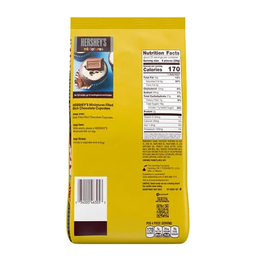 Vista 3 de HERSHEY'S Miniatures Surtido de Caramelos de Chocolate Surtidos, 30 oz
