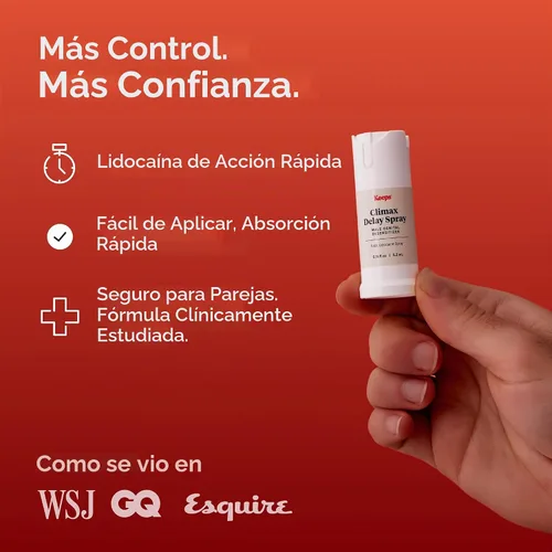 Vista 2 de Keeps Climax Delay Spray para hombres – Spray de lidocaína para control del clímax ayuda a reducir la sensibilidad – Spray desensibilizante