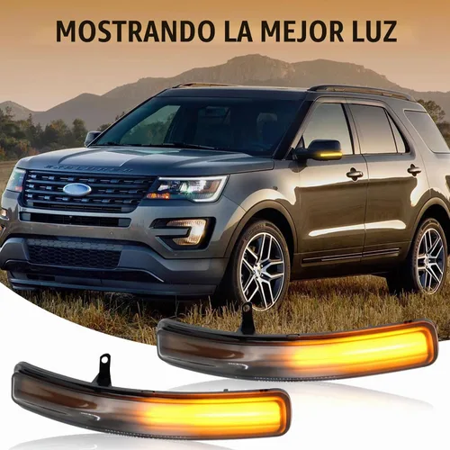 Vista 7 de [2 piezas] Luces intermitentes para retrovisor lateral para Ford Explorer 2011-2019 Reemplazo# BB5Z-13B375-A, BB5Z13B375A Ensamblaje de luces