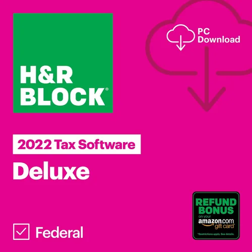 Vista 14 de H&R Block Software fiscal básico 2022 con oferta de bono de reembolso (exclusivo de mazón) [Descarga de Mac]