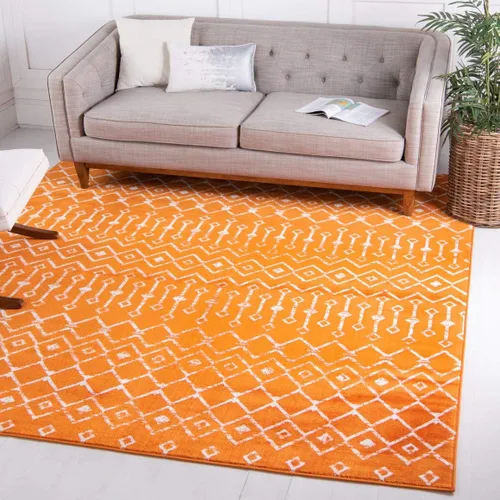 Vista 19 de Unique Loom Enrejado Marroquí Colección Trellis Geométrica Transicional Beige/Marfil Alfombra Área (10 pies 8 pulgadas x 16 pies 5 pulgadas)