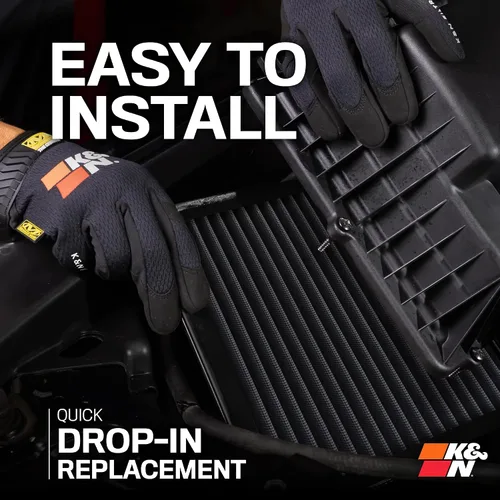 Vista 8 de K&N Filtro de Aire del Motor Diesel Dryflow de Rendimiento de por Vida: Aumenta la Potencia: Premium, Lavable: Compatible con 2011-2016