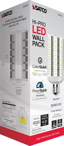 Vista 12 de Satco 40 W/LED/WP/CCT/E26/100-277 V