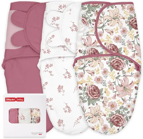 Vista 27 de GLLQUEN BABY Sacos de Dormir Envolventes Orgánicos para Recién Nacidos - Envolturas para Bebés de 0-3 Meses, Paquete de 3 Sacos Envolventes