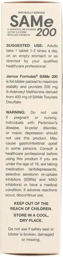 Vista 4 de Jarrow Formulas SAM-e 0.007 oz Suplemento dietario en cápsulas, SAMEBX, 1, 1