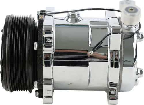 Vista 6 de Compresor universal del A/C con el embrague negro PV7 SD 508 estilo 5H14 R134A Chrome Serpentine Belt
