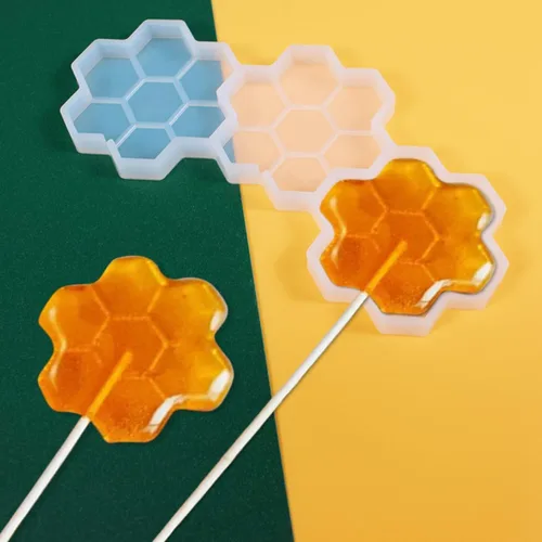 Vista 15 de mostsom Moldes de silicona para piruletas, molde de caramelo de chocolate, moldes para chupones de paletas de flores, panales de chocolate, moldes