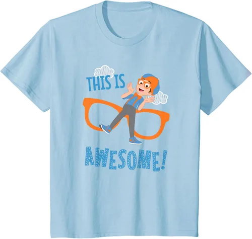 Vista 9 de Blippi This is Awesome Glasses - Camiseta talla S Azul Pastel
