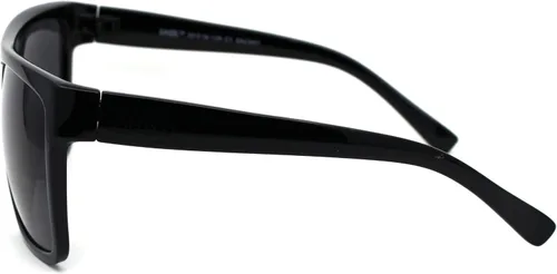 Vista 3 de SA106 Todas las gafas de sol rectangulares de gran tamaño con parte superior plana Limo negra, Negro