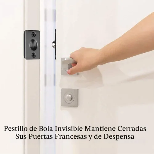 Vista 6 de Jiayi - Juego de 2 accesorios para puerta de armario, cierre de bola para puerta francesa, cierre de bola para la parte superior de la puerta