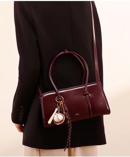 Vista 9 de Bolso de hombro para mujer, bolso espacioso con múltiples bolsillos, bolso cruzado para mujer, bolso de mano elegante, asa superior, bolso de hombro