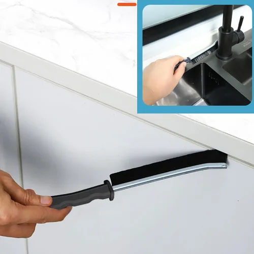 Vista 7 de Cepillo de limpieza de hendiduras, nueva herramienta de cepillo de limpieza multifuncional, cepillo para huecos de baño, hogar, cocina, baño