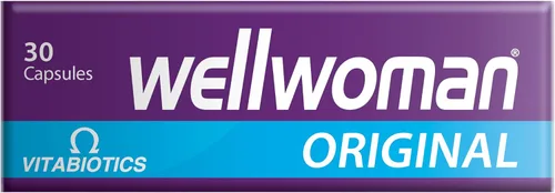 Vista 6 de Wellwoman Vitabiotics Advanced Fórmula de vitaminas y minerales con aceites de onagra y flor de mar, 30 cápsulas