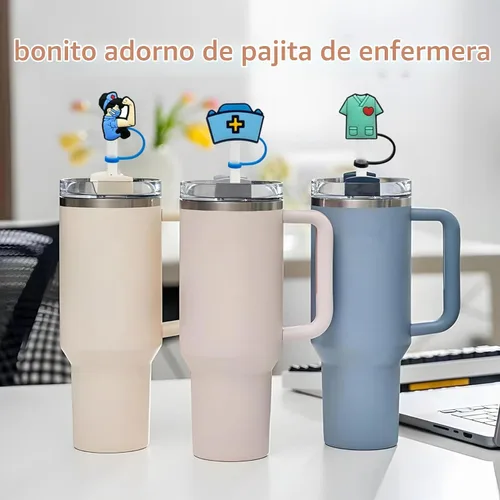 Vista 7 de Cubiertas de pajitas para Stanley Cup, tapón reutilizable para beber, protector a prueba de salpicaduras, tapa protectora para accesorios de Stanley