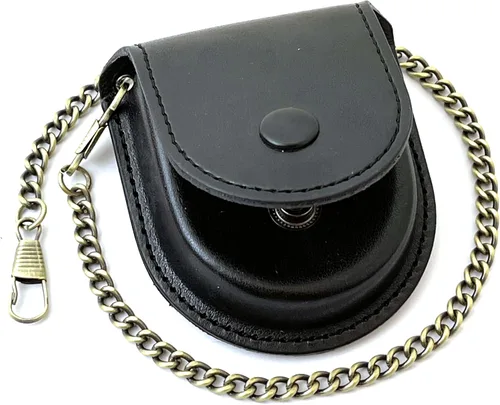 Vista 2 de KAEVUD Pocket Watch Leather Case Protector Holder Waist Bag Timepiece General Accessories 47 mm
