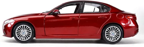 Vista 5 de HTLNUZD Bburago - Coche de carreras de aleación 1/24 para Alfa Romeo Giulia, coche deportivo estático, exhibición de vehículos de fundición a