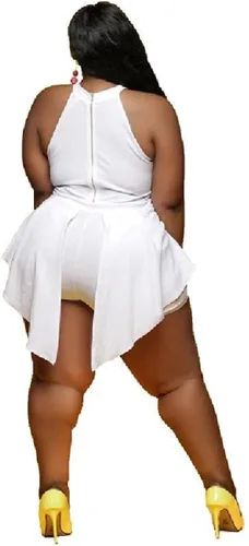 Vista 3 de Mono elegante y sexi para mujer, detalles brillantes, cuello en V, mono informal de verano ideal para fiesta, club y noche