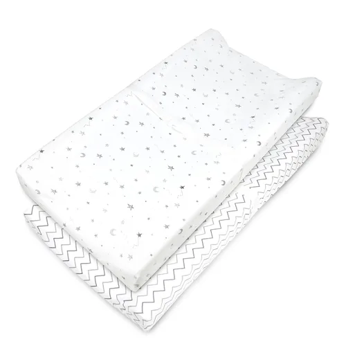 Vista 18 de American Baby Company - Sábana bajera de algodón 100% natural para colchón de cuna o cambiador