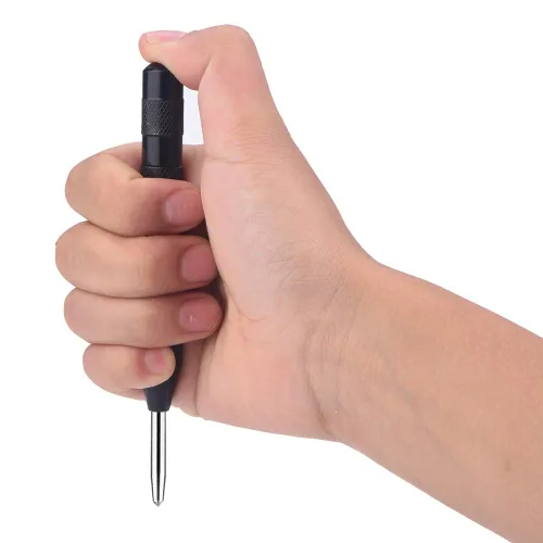 Vista 9 de Punzón automático de agujero central, rompeventanas con carga central, perforador central de impacto, herramienta de raspador para plástico, vidrio