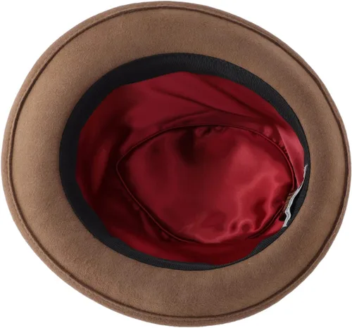 Vista 58 de Home Prefer Sombrero de invierno de fieltro de lana para hombre Sombrero de ala corta Fedora