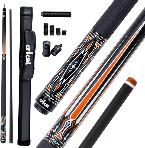 Vista 18 de CRICAL CXD Series Carbon Fiber Pool Cue, Low Deflection 12.5mm tip, Pro Taper shaft, precise control, easy stroke feel for adults