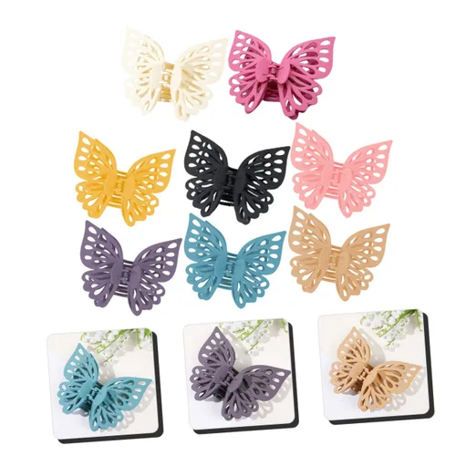 Vista 3 de 8 pinzas para el cabello de mariposas, pinzas grandes para mujeres y niñas, accesorios únicos para el cabello para fiestas y uso diario, pinzas