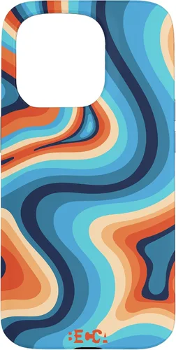 Vista 14 de Funda psicodélica para iPhone 16 Retro Groovy Liquid Swirl Hippie 70's 80's