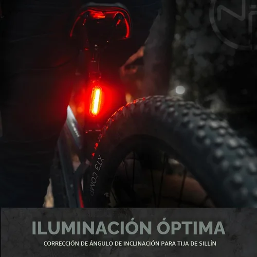 Vista 3 de Super Bright Rear Bike Light - Red & White Back LED - USB-C Rechargeable 14hr Max - Best Safety Flashing Lights - Visible for Night Riding, Adults