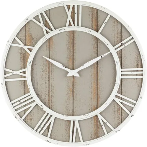 Vista 9 de Oldtown Farmhouse - Reloj de pared silencioso (de metal y madera maciza)