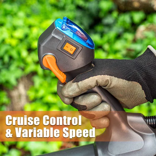 Vista 5 de LawnMaster NPTBL31AB - Soplador de hojas de mochila sin tirones, alimentado a gas con arranque eléctrico, motor de 2 ciclos de 31 cc, 470 CFM, 175
