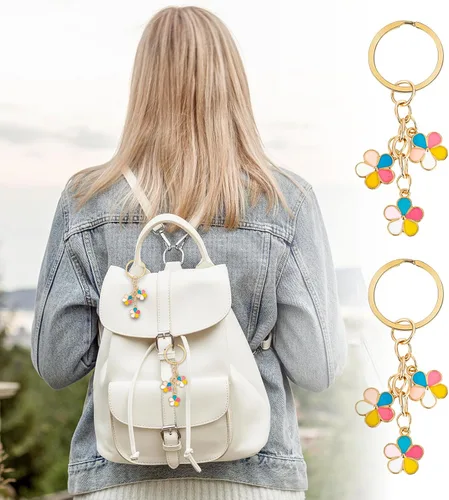 Vista 2 de 2 llaveros lindos para mujer, pequeños dijes para mochilas para niñas, llavero para accesorios de bolso