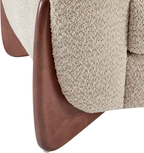Vista 12 de Christopher Knight Home Alma - Sofá biplaza Boucle de 63 pulgadas con patas de madera, sofá de 2 plazas para sala de estar, sillón tapizado, sofá