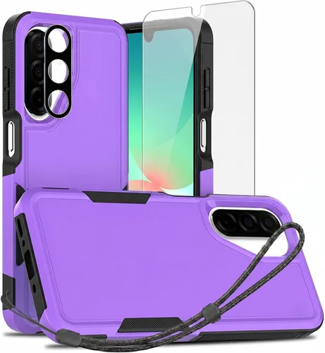 Vista 36 de Jeylly Funda compatible con Samsung Galaxy A12, Samsung Galaxy A12 con protector de pantalla de vidrio templado, protección contra caídas de grado