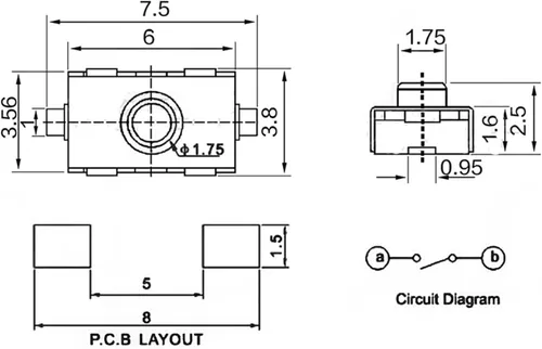 Vista 3 de HALONE 1000PCS NO Micro Switch Normally Closed 3 * 6 SMD Touch Silica Gel Button Keys Interrupteur 4 * 6 NC Soft Button SMD (Color : Normally Closed)