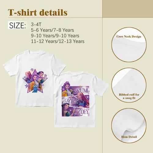 Vista 4 de Camiseta de Demon para niñas pequeñas, camiseta de cazador de disparos para niñas