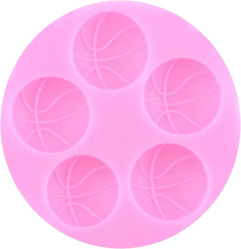 Vista 5 de Mujiang Moldes de silicona para baloncesto Deportes Tema Fondant Moldes Set Estilo a