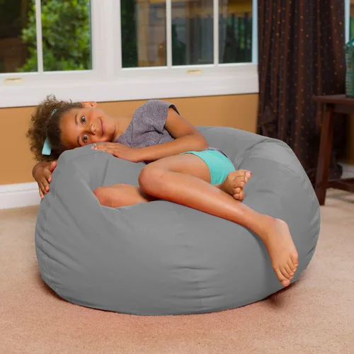 Vista 3 de Posh Beanbags - Puf grande y cómodo: sillones tipo puf grandes con funda extraíble para niños, adolescentes y adultos, muebles de tela de poliéster