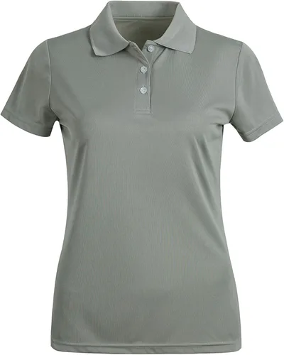 Vista 7 de MOHEEN Polo de manga corta de secado rápido para mujer, absorbe la humedad, polo de golf atlético Negro