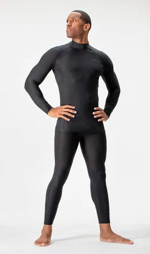 Vista 6 de DEVOPS Paquete de 3 camisas de compresión atléticas de manga larga con cuello alto para hombre