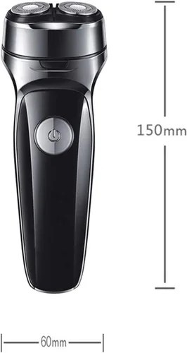 Vista 2 de Maquinilla de afeitar eléctrica para hombres – Afeitadora rotativa recargable para hombre en húmedo y seco con recortador de barba emergente