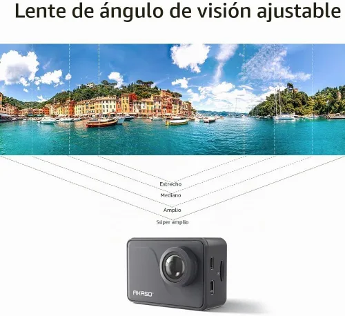 Vista 5 de AKASO V50 Pro Native 4K30fps 20MP Cámara de acción WiFi con pantalla táctil EIS, cámara impermeable resiste a 100 pies, cámara web con soporte