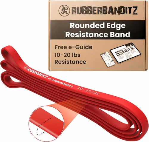 Vista 10 de Rubberbanditz Banda de resistencia de borde redondeado Bandas de ejercicio compactas y ligeras Adecuado para todos los usuarios de niveles