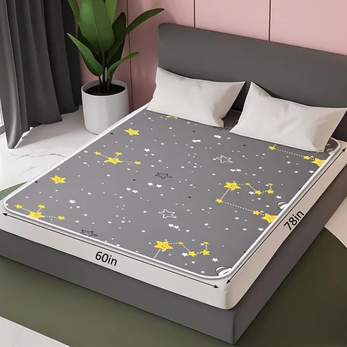 Vista 2 de Tisancy 1 Pieza Protector de Colchón Impermeable de Doble Cara para Incontinencia Lavable, Tamaño Queen 60'' x 78'' Sábana de Cama Impermeable
