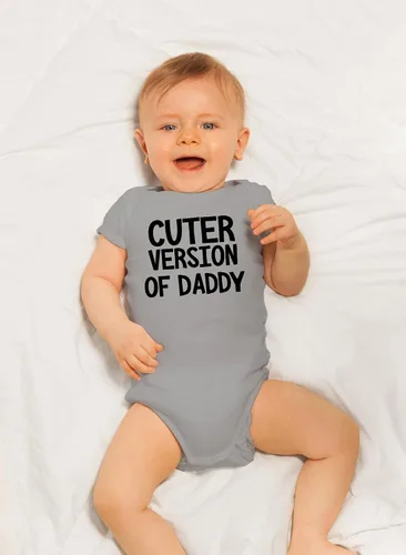 Vista 6 de CBTwear Cuter Version of Daddy - Dad to Be Announcement - Lindo body de bebé de una pieza
