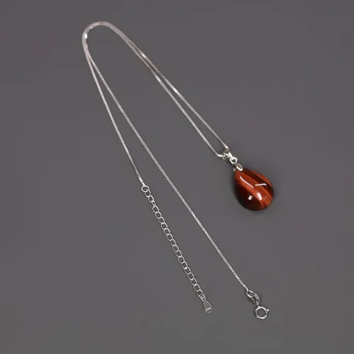 Vista 5 de COAI 925 Sterling Silver Teardrop Crystal Necklace for Women, Teardrop Pendant for Women