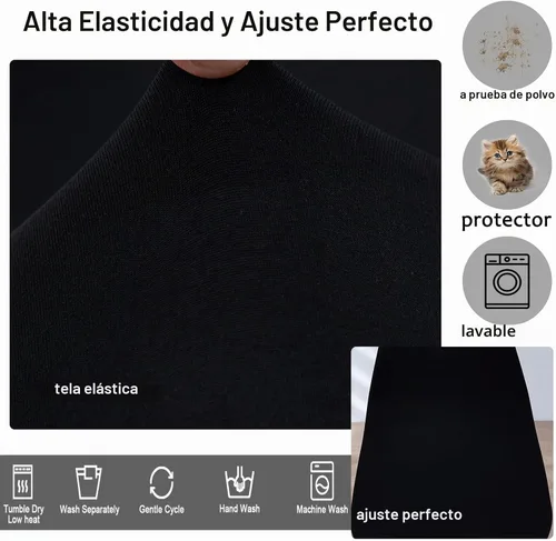 Vista 4 de HAOYONG Fundas para silla de comedor modernas de mediados de siglo, funda estampada para silla sin brazos, fundas elásticas para cocina, oficina